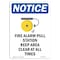 Signmission OSHA Notice, 7" Height, Fire Alarm Pull Station Sign With Symbol, 7" X 5", Portrait OS-NS-D-57-V-12545 - alternate 1